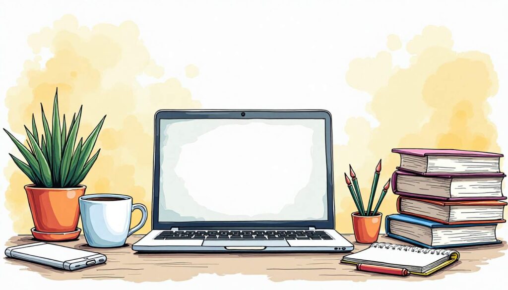 An inviting workspace featuring a laptop